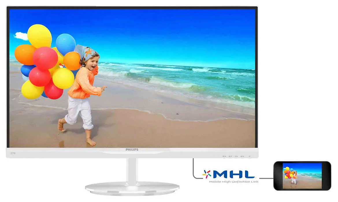 Philips 274E5QHAW/00 LED IPS 5MS 27″ HDMI Beyaz