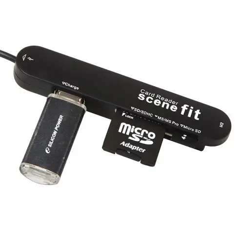 S-link SMG-420 USB Micro 5P to USB Hub + Kart Okuyucu