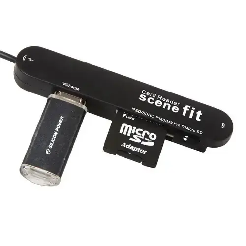 S-link SMG-420 USB Micro 5P to USB Hub + Kart Okuyucu