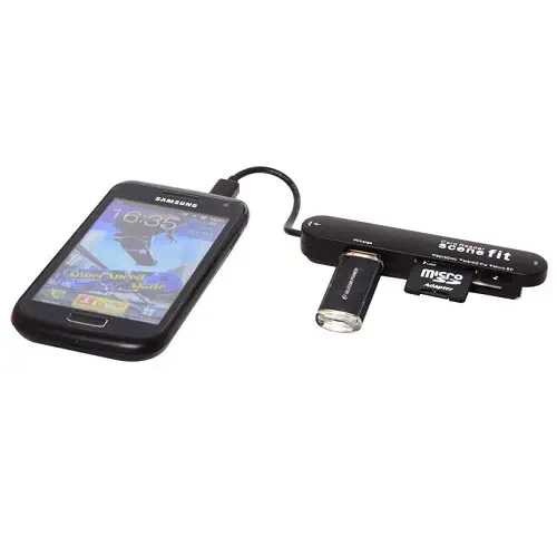 S-link SMG-420 USB Micro 5P to USB Hub + Kart Okuyucu