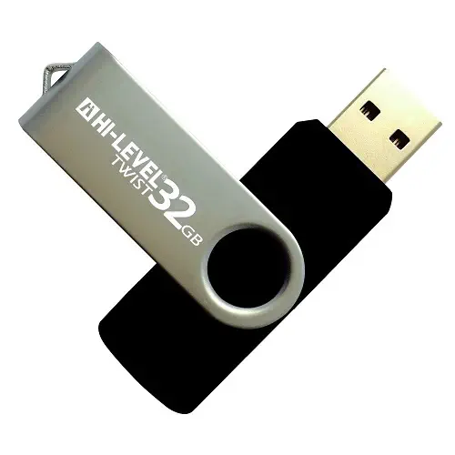 Hi-Level 32 GB Usb 2.0 Twist Siyah Bellek