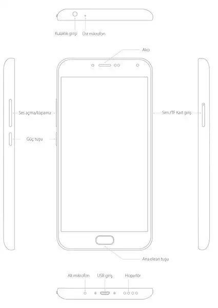 Meizu M2 Note 16GB Gri Cep Telefonu