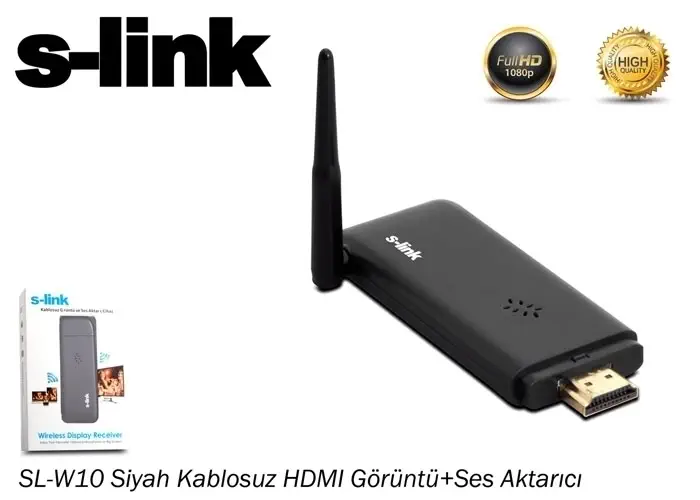 S-link SL-W10 Kablosuz HDMI Görüntü+Ses Aktarıcı