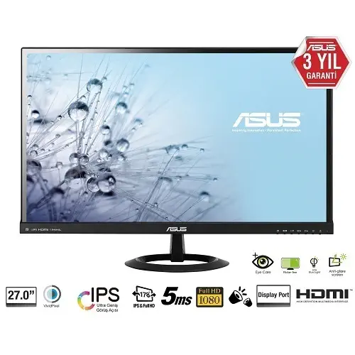 Asus 27″ VX279Q IPS 5MS Geniş Siyah Led Monitör