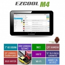Ezcool M4 8GB Quad Core 7" HD Siyah Tablet