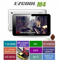 Ezcool M4 8GB Quad Core 7" HD Beyaz Tablet