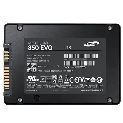 Samsung 850 Evo 1TB 2.5″ 540MB/520MB/s SSD Disk - MZ-75E1T0BW 