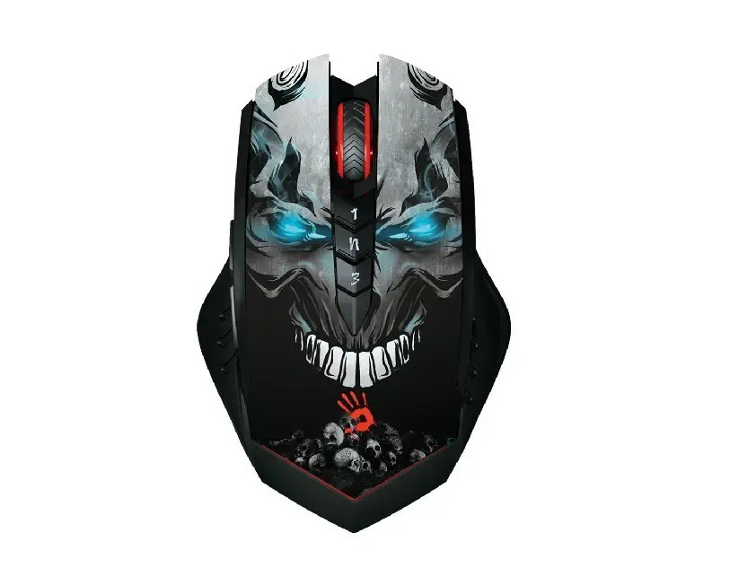 Bloody R8 Ghost Şarjlı Metal Ayaklı Optik Mouse - Siyah