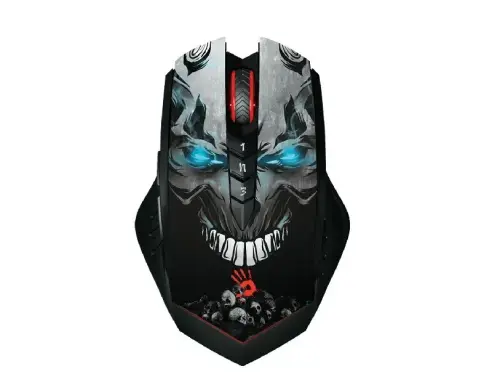 Bloody R8 Ghost Şarjlı Metal Ayaklı Optik Mouse - Siyah