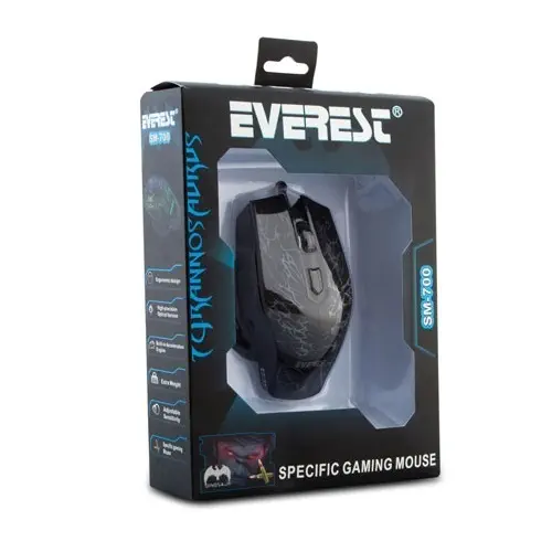 Everest SM-700 1200DPI 6 Tuş Optik Gaming Mouse 