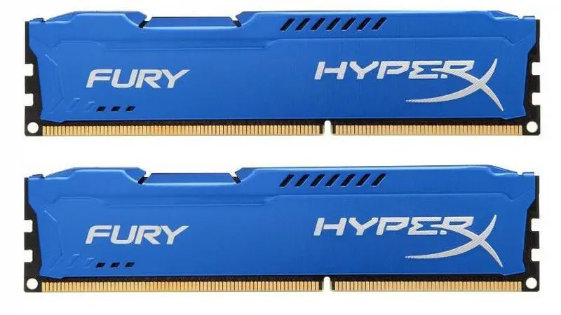 Kingston HyperX Fury Blue 8GB (2x4GB) DDR3 1600MHz CL10 240-Pin DIMM Ram - HX316C10FK2/8