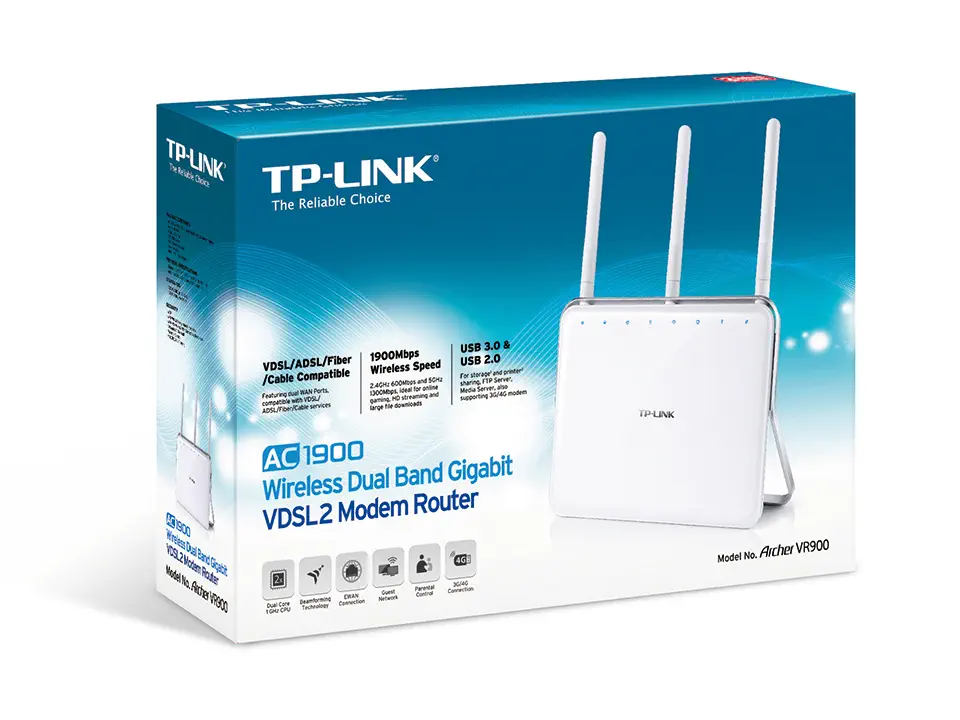 TP-Link Archer VR900 AC1900 GBit Modem Router