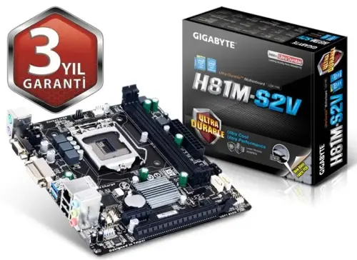 Gigabyte H81M-S2V Intel H81 Soket 1150 DDR3 1600MHz mATX Anakart