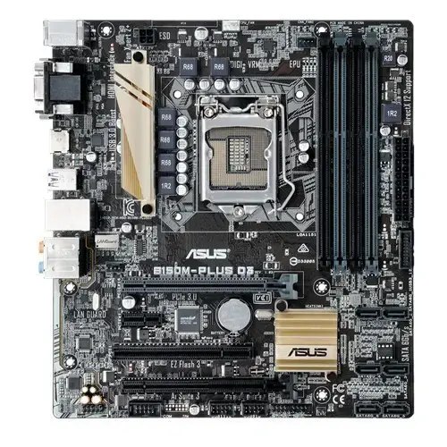 Asus B150M-PLUS D3 Intel B150 Soket 1151 DDR3 1866MHz(O.C.) Sata 3 USB 3.0 mATX Anakart