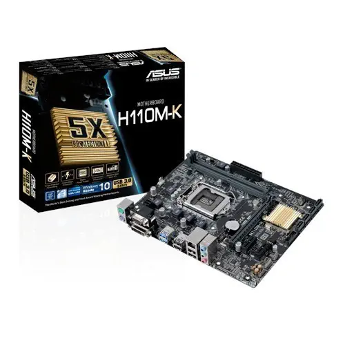 Asus H110M-K Intel H110 Soket 1151 DDR4 2400MHz mATX Anakart