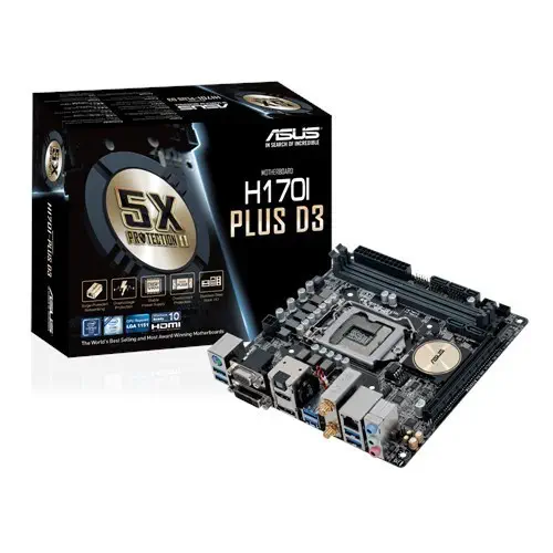Asus H170I-PLUS D3 Intel H170 Soket 1151 DDR3 1866(O.C.)MHz Mini-ITX Anakart