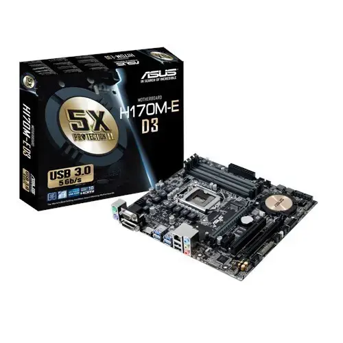 Asus H170M-E D3 Intel H170 1866MHz(O.C.) DDR3 Soket 1151 Micro-ATX Anakart