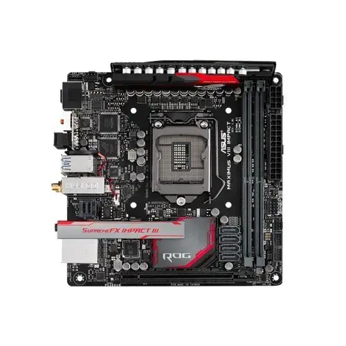 Asus Maximus VIII Impact Intel Z170 Soket 1151 DDR4 4133MHz(O.C.) Sata 3 U.2 USB 3.1 Wi-Fi+BT Mini ITX Anakart