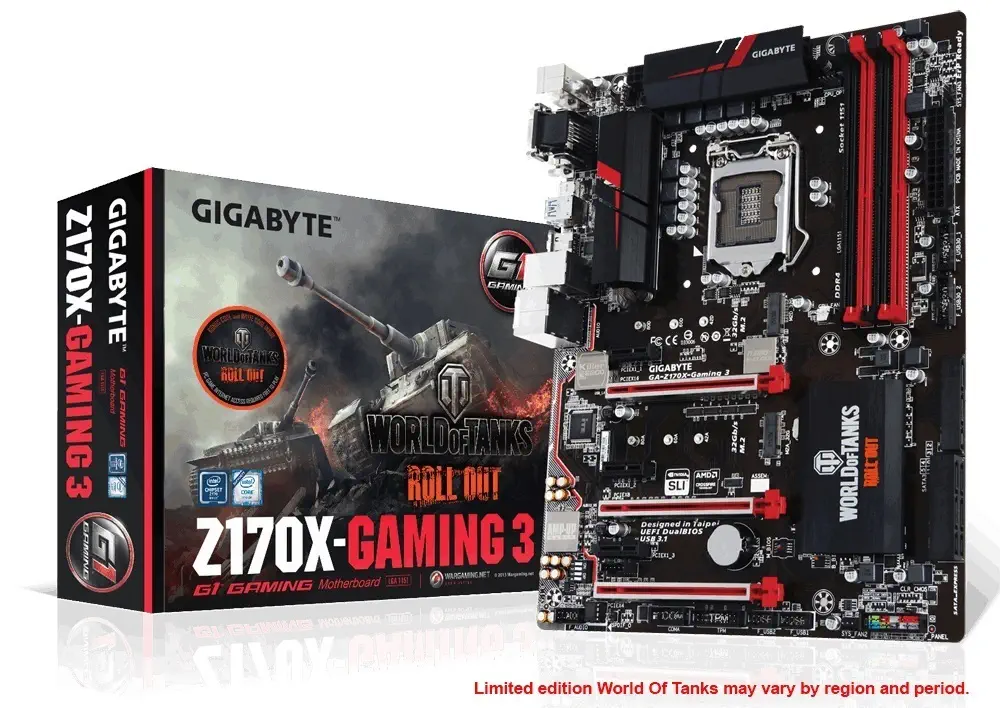 Gigabyte Z170X-Gaming 3 Intel Z170 Exp. Soket LGA1151 DDR4 3466MHz(O.C.) Sata 3 M.2 USB 3.1 Wifi ATX Anakart