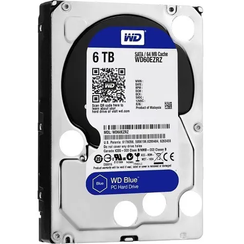 WD 6TB Blue SATA6 5400rpm 64MB Harddisk - WD60EZRZ