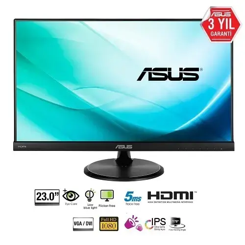 Asus VC239H 23″ 5ms (Analog+DVI+HDMI) Full HD Çerçevesiz IPS Monitör