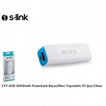 S-Link CYY-630 2000 Mah Powerbank - Mavi