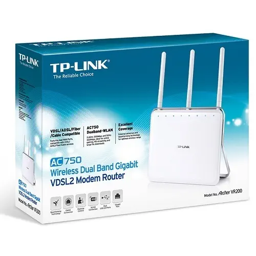Tp-link Archer-VR200 AC750 VDSL Modem Router