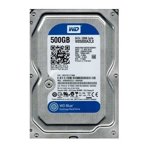 WD Hard Drive 500GB Disco Duro Interno Western Digital Blue 500 GB - 7200 RPM, 32 MB Caché, SATA 6 Gb/s - 3,5 Pulgadas Hdd 8tb