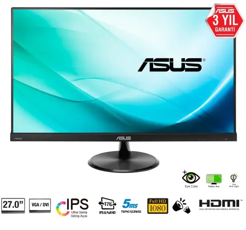 Asus VC279H 27″ 5ms HDMI/DVI/VGA ECE IPS MM Monitör