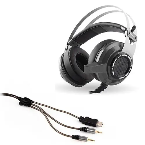 Snopy Rampage SN-RW3 USB 7.1 Titreşimli Oyuncu Gümüş/Gri Mikrofonlu Kulaklık