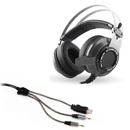 Snopy Rampage SN-RW3 USB 7.1 Titreşimli Oyuncu Gümüş/Gri Mikrofonlu Kulaklık