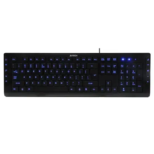 A4 Tech KD-600L Mavi LED Aydınlatmalı USB Klavye
