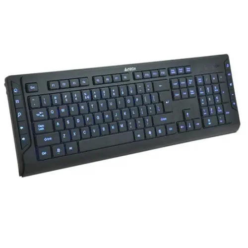 A4 Tech KD-600L Mavi LED Aydınlatmalı USB Klavye