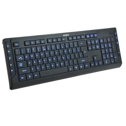 A4 Tech KD-600L Mavi LED Aydınlatmalı USB Klavye - incehesap.com