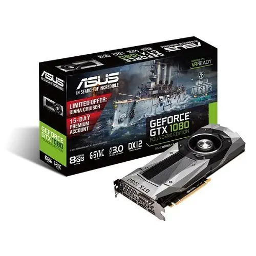 Asus VGA GTX1080 8G 256B GDDR5X 16X HD,DVD, 3xDP Ekran Kartı