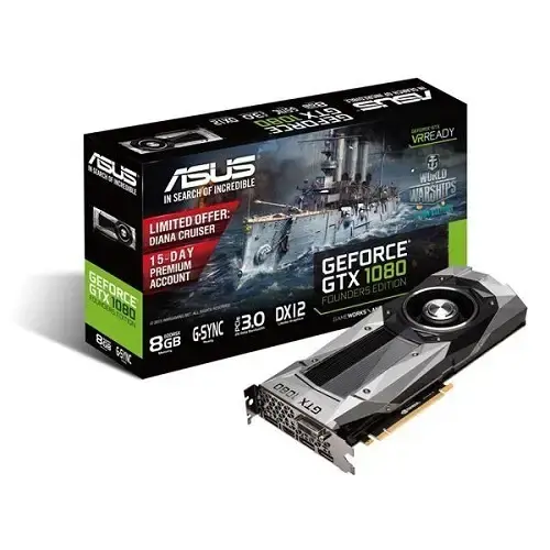 Asus VGA GTX1080 8G 256B GDDR5X 16X  HD,DVD, 3xDP Ekran Kartı