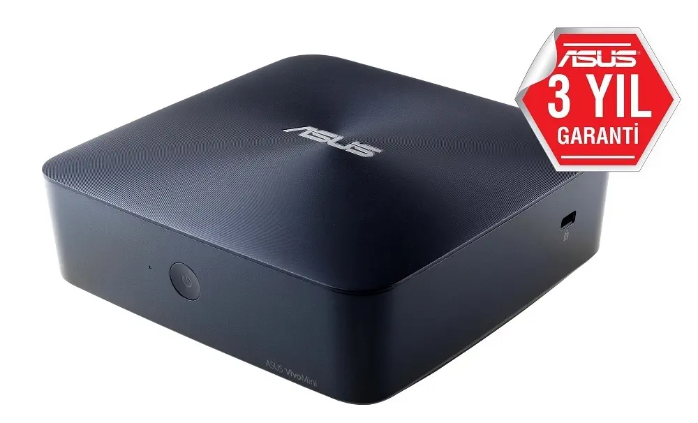 Asus VivoMini UN65H-M096M Intel Core i3-6100U 2.3 GHz 4G 128GB SSD 2.5″ Freedos (KM YOK) 3YIL HDMI-DP-Wifi-BT-VESA-CRD Mini PC