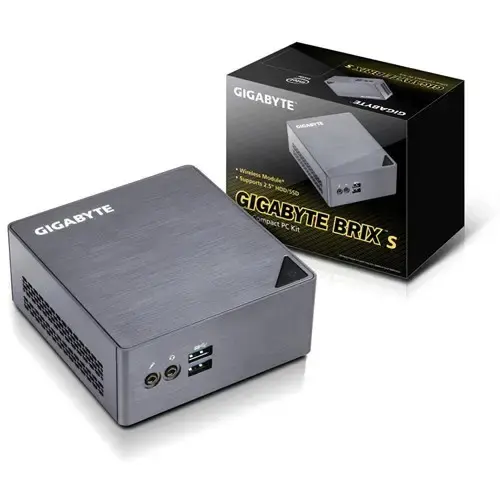 Gigabyte GB-BSi5H-6200 BRIX Intel Core İ5-6200U 2.3 GHz / 2.8 GHz Wi-Fi+Bluetooth,VESA,Barebone Mini Masaüstü Bilgisayar
