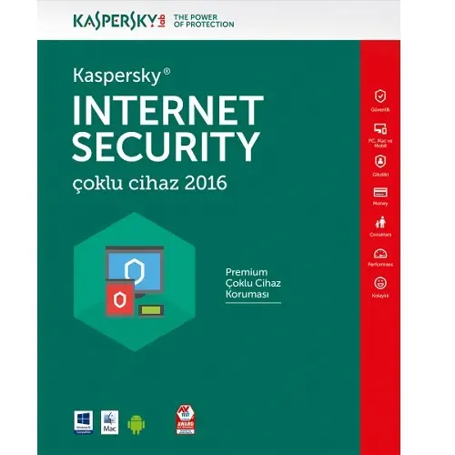 Kaspersky Internet Security 2016 Türkçe 4 Kull. 1 Yıl