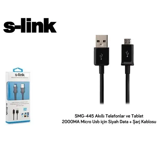 S-link SMG-445 Micro USB Şarj Kablosu