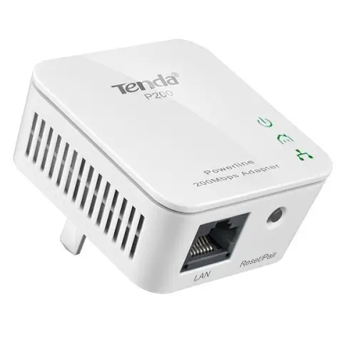 Tenda P200 Homeplug 1 Port 200Mbps Kablolu Mini Powerline Ağ Adaptörü