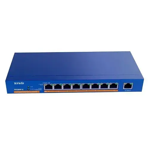 Tenda TEG1009P-EI 9 Port 10/100/1000 Mbps 8 Port PoE Gigabit Switch