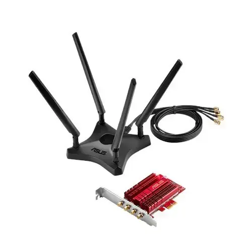 Asus PCE-AC88 Triband AC3100 PCE 4 Antenli PCIE Adaptor