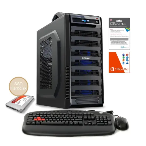 Ezcool GAMEXTRA X952-I7824GTXSSD Intel Core i7-4790 3.6GHz/4.0GHz 8GB 120GB SSD+2TB 4GB GTX960 Freedos Masaüstü Bilgisayar 