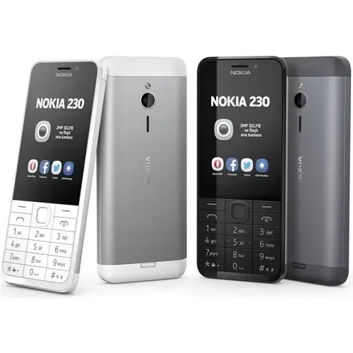 Nokia 230  Çift Sim Dark Silver Cep Telefonu (İthalatçı Firma Garantili)