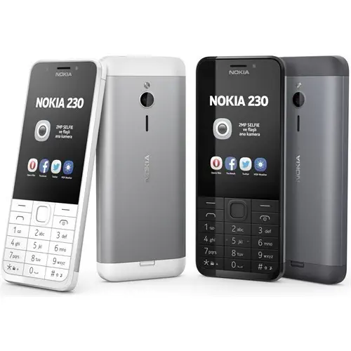 Nokia 230 Çift Sim Silver Cep Telefonu (İthalatçı Firma Garantili)