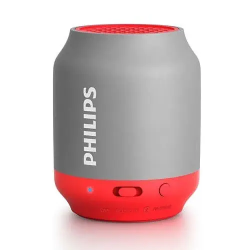 Philips BT50G/00 Taşınabilir Kablosuz Bluetooth Hoparlör Gri/Kırmızı