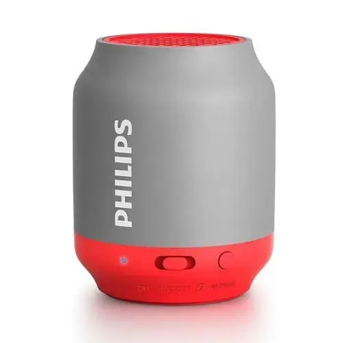 Philips BT50G/00 Taşınabilir Kablosuz Bluetooth Hoparlör Gri/Kırmızı