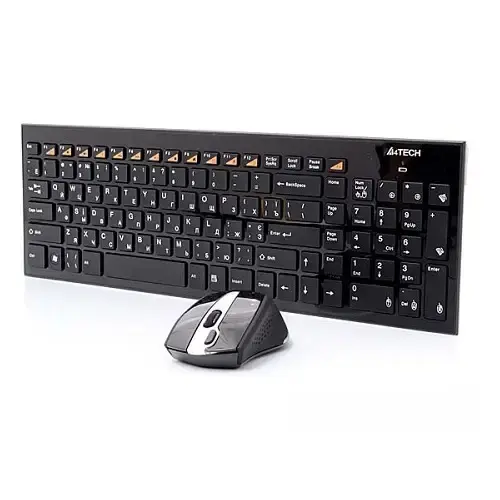 A4 Tech 9500F 2.4Ghz Nano Q TR Multimedya 1000 Dpi Kablosuz Klavye Mouse Set