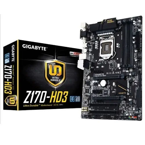 Gigabyte Z170-HD3 Intel Z170 Express Soket LGA1151 DDR4 3466MHz(O.C.) Sata 3 M.2 USB 3.0 ATX Anakart